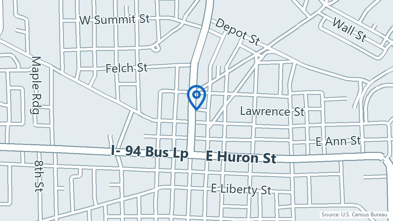 Map showing Advanced Psychiatry in Ann Arbor, Michigan
