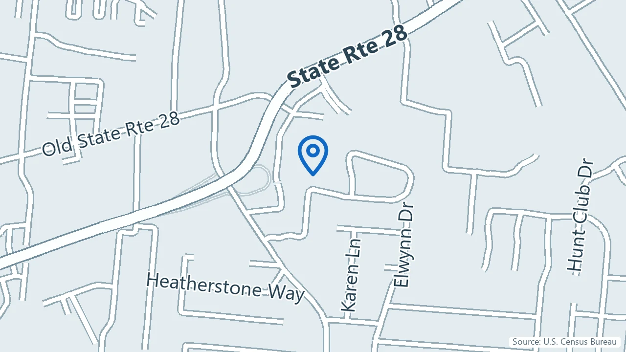 Map showing LifeStance Health in Milford, Ohio