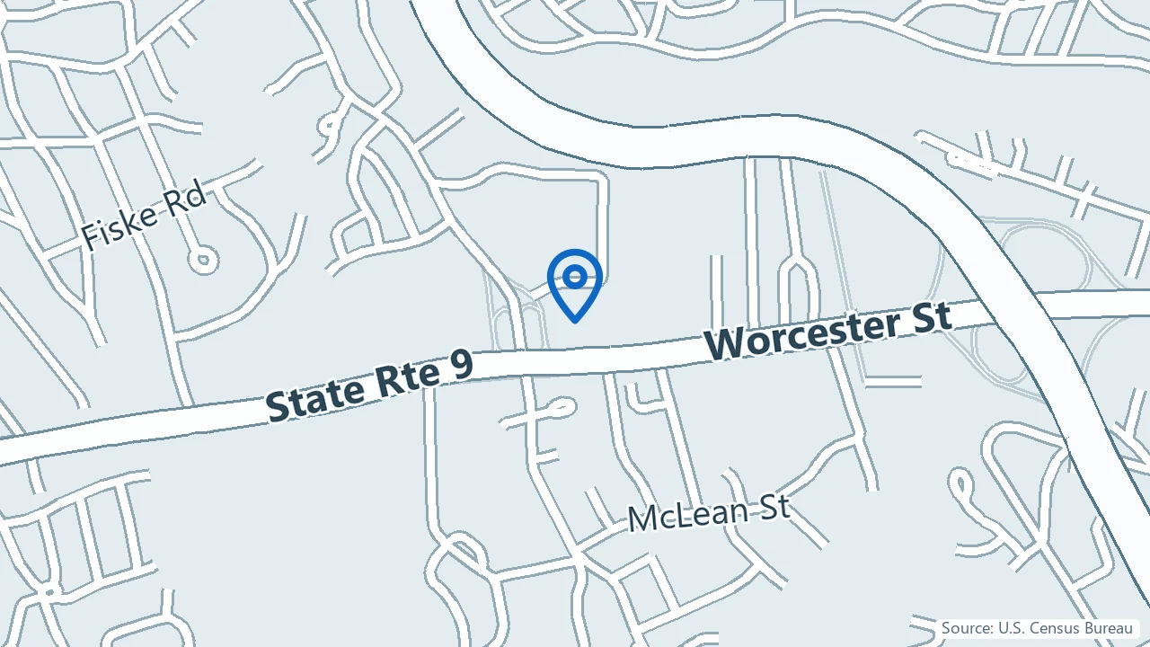 Map showing Ekaterina Filatov in Wellesley, Massachusetts