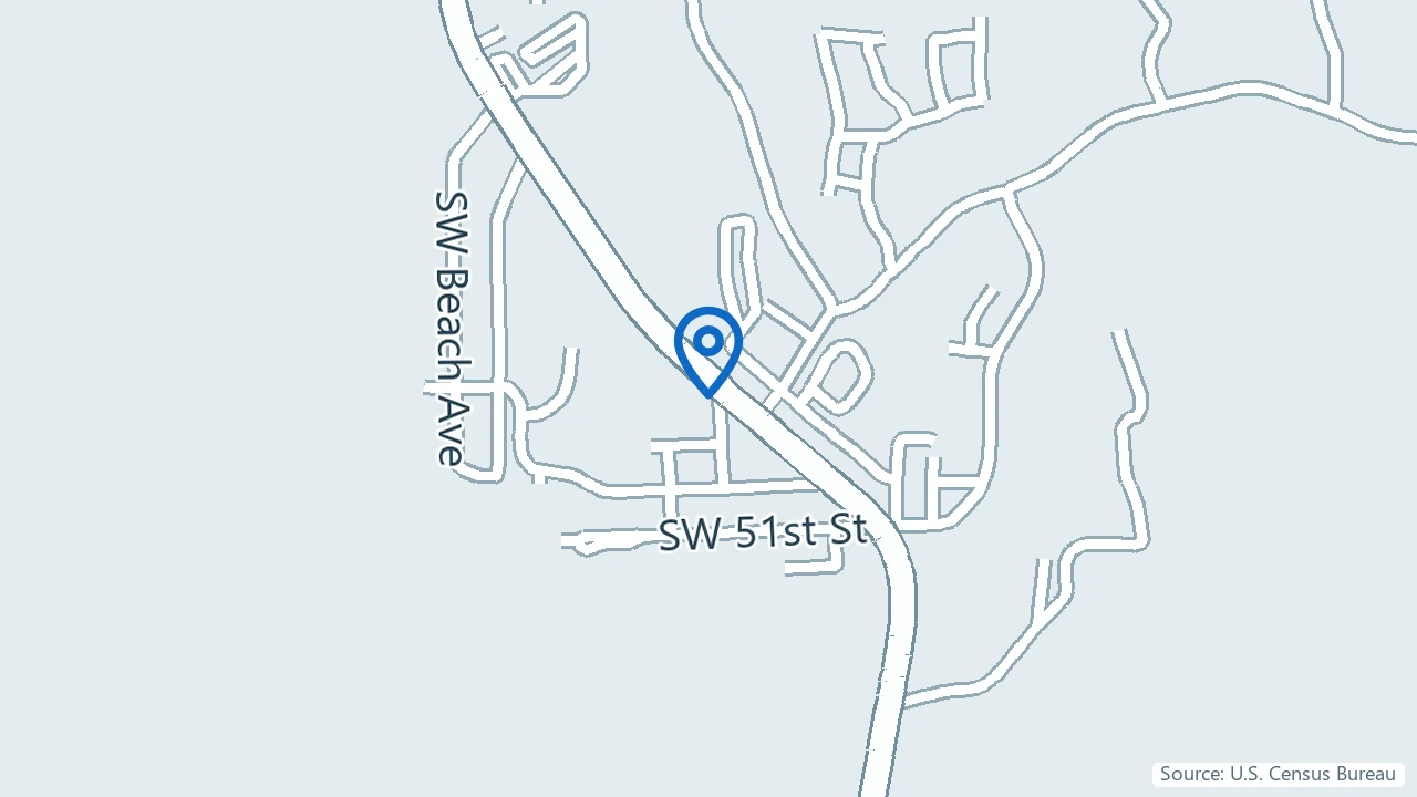 Map showing Avery Psychiatric Care in Lincoln City, Oregon