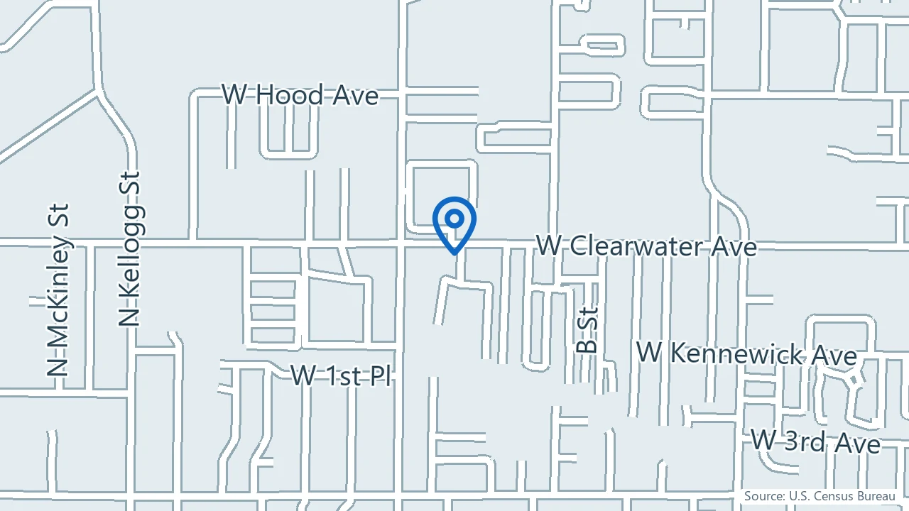 Map showing Oasis Behavioral Health in Kennewick, Washington
