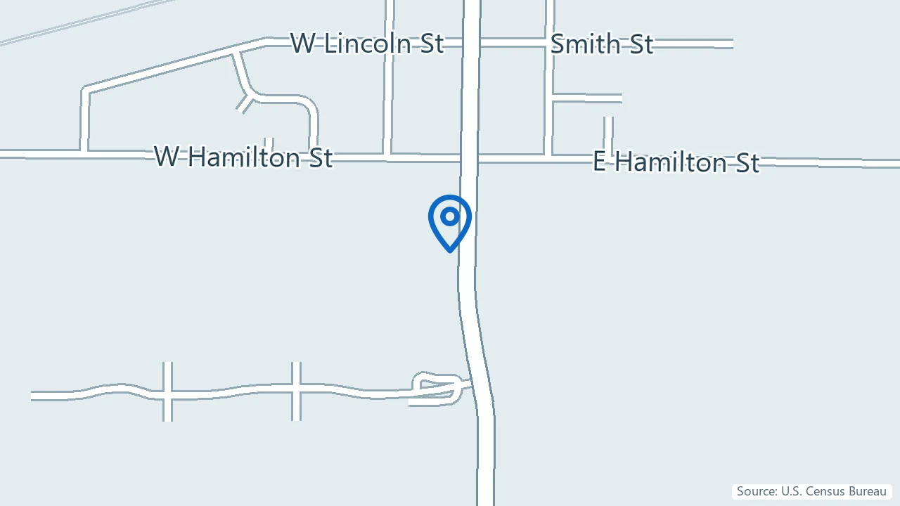 Map showing Oberlin Ketamine Clinic in Oberlin, Ohio