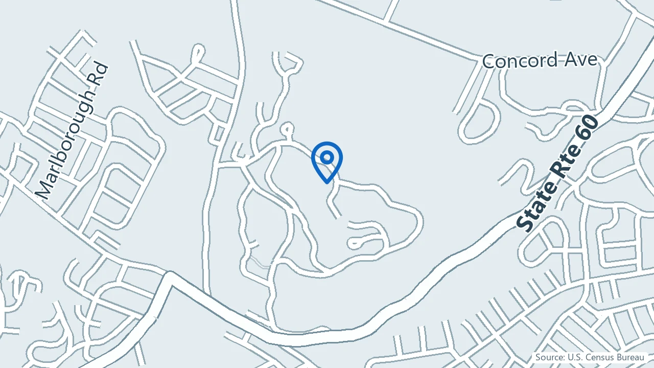 Map showing McLean Hospital Ketamine Service in Belmont, Massachusetts