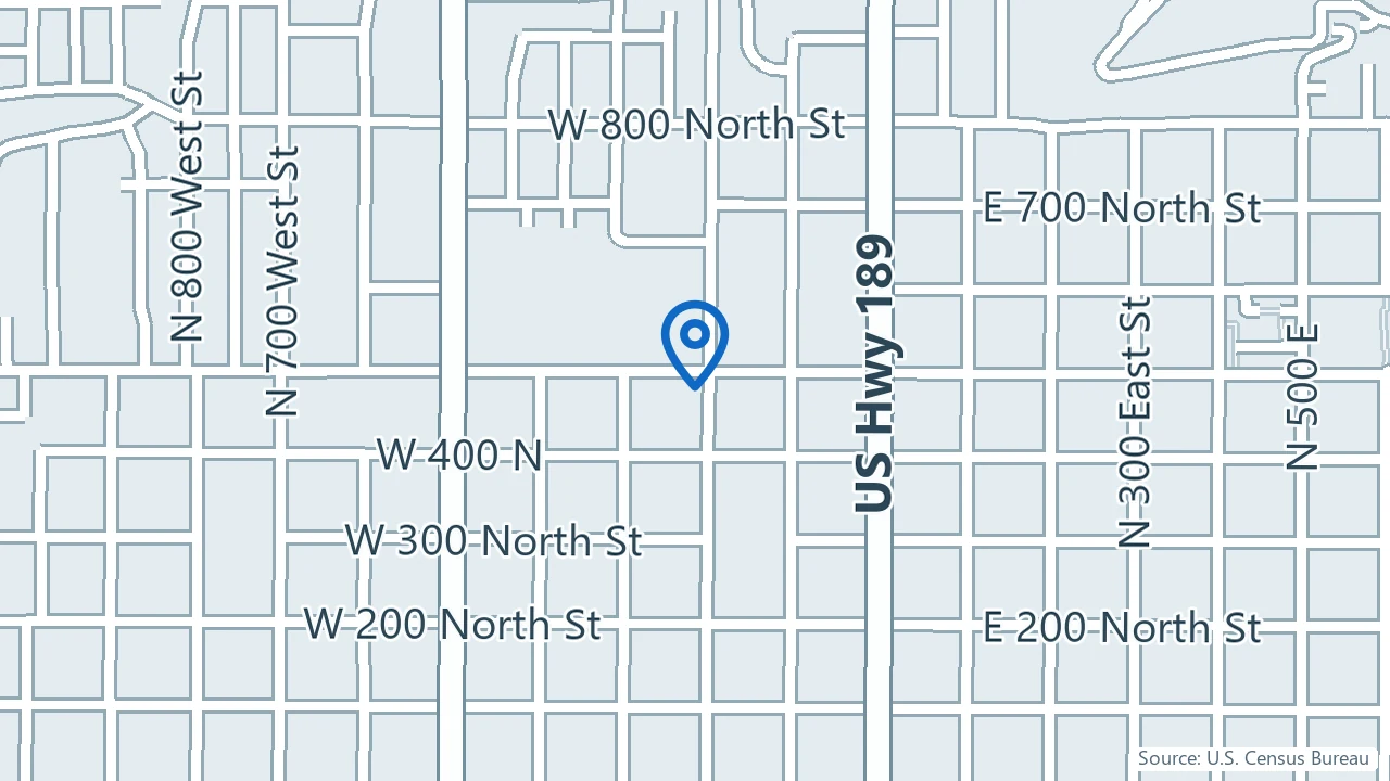 Map showing Centre You Ketamine in Provo, Utah