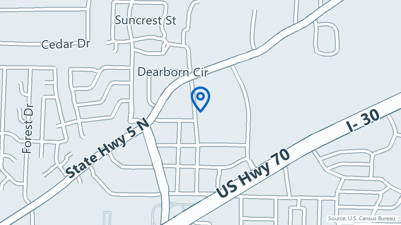 Map showing Omni Health and Wellness in Bryant, Arkansas