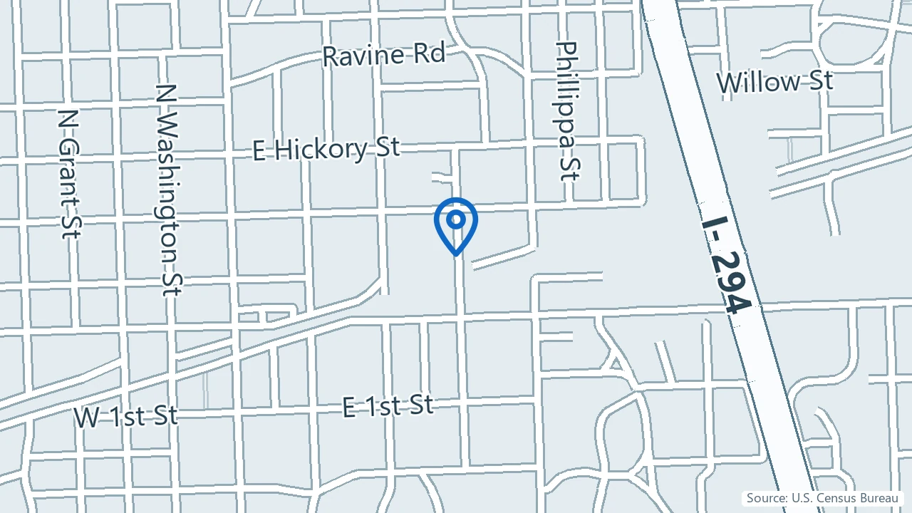 Map showing Chicagoland Pain Management Institute in Hinsdale, Illinois