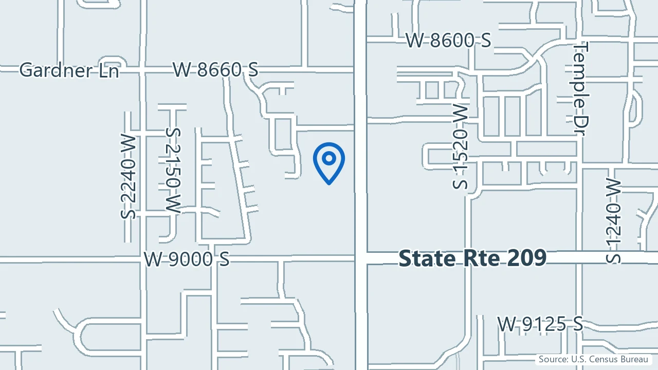 Map showing Joyful Horizon in West Jordan, Utah
