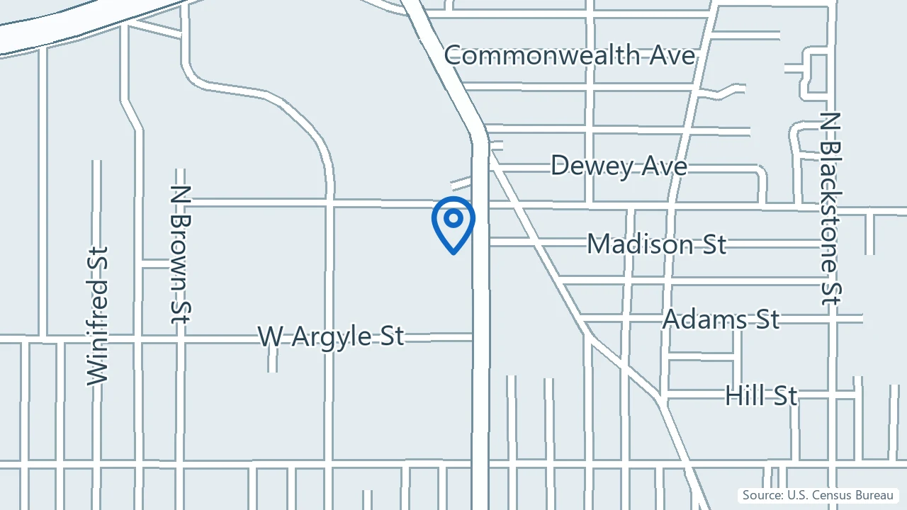 Map showing Depression Healing Clinic in Jackson, Michigan