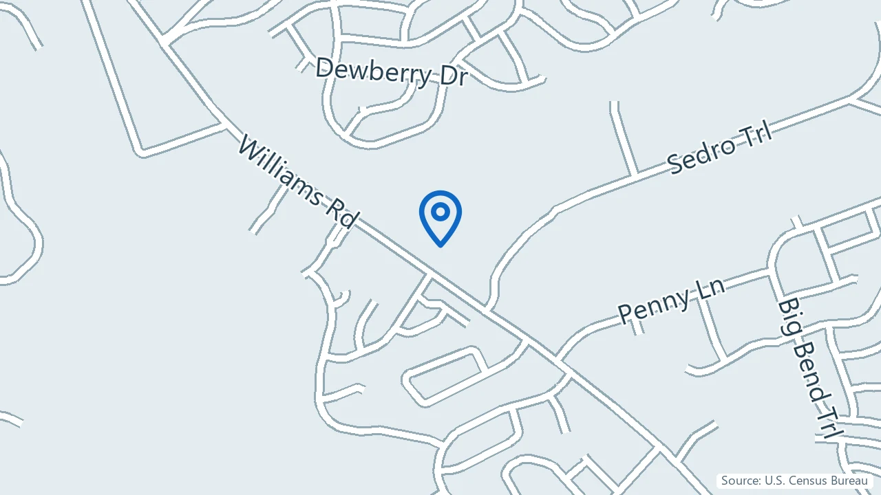 Map showing Mindful Health in Georgetown, Texas