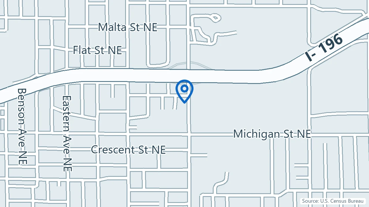 Map showing BioFuse Wellness in Grand Rapids, Michigan