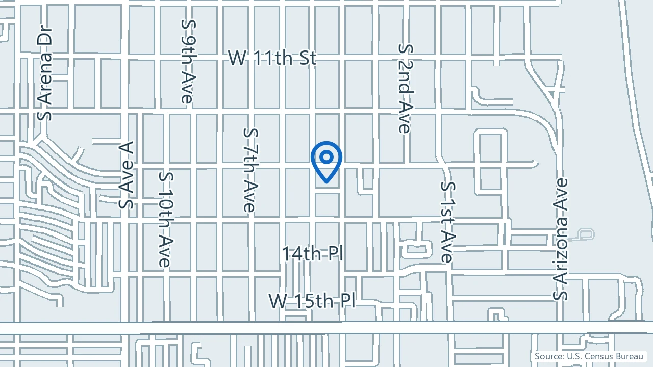 Map showing Resilient Health in Yuma, Arizona