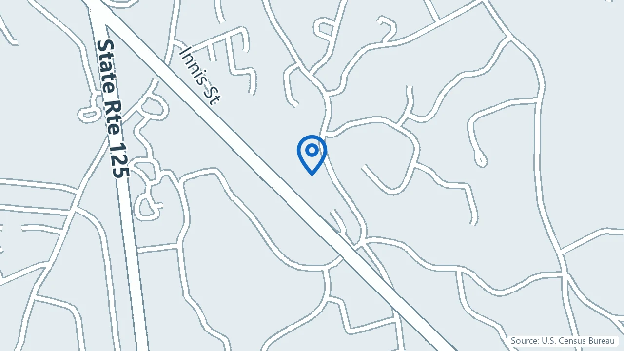Map showing Infinity Treatment Centers of America in North Andover, Massachusetts