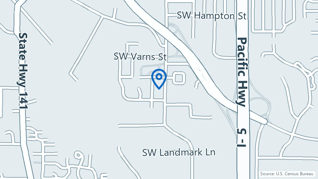 Map showing BestMind Behavioral Health in Portland, Oregon