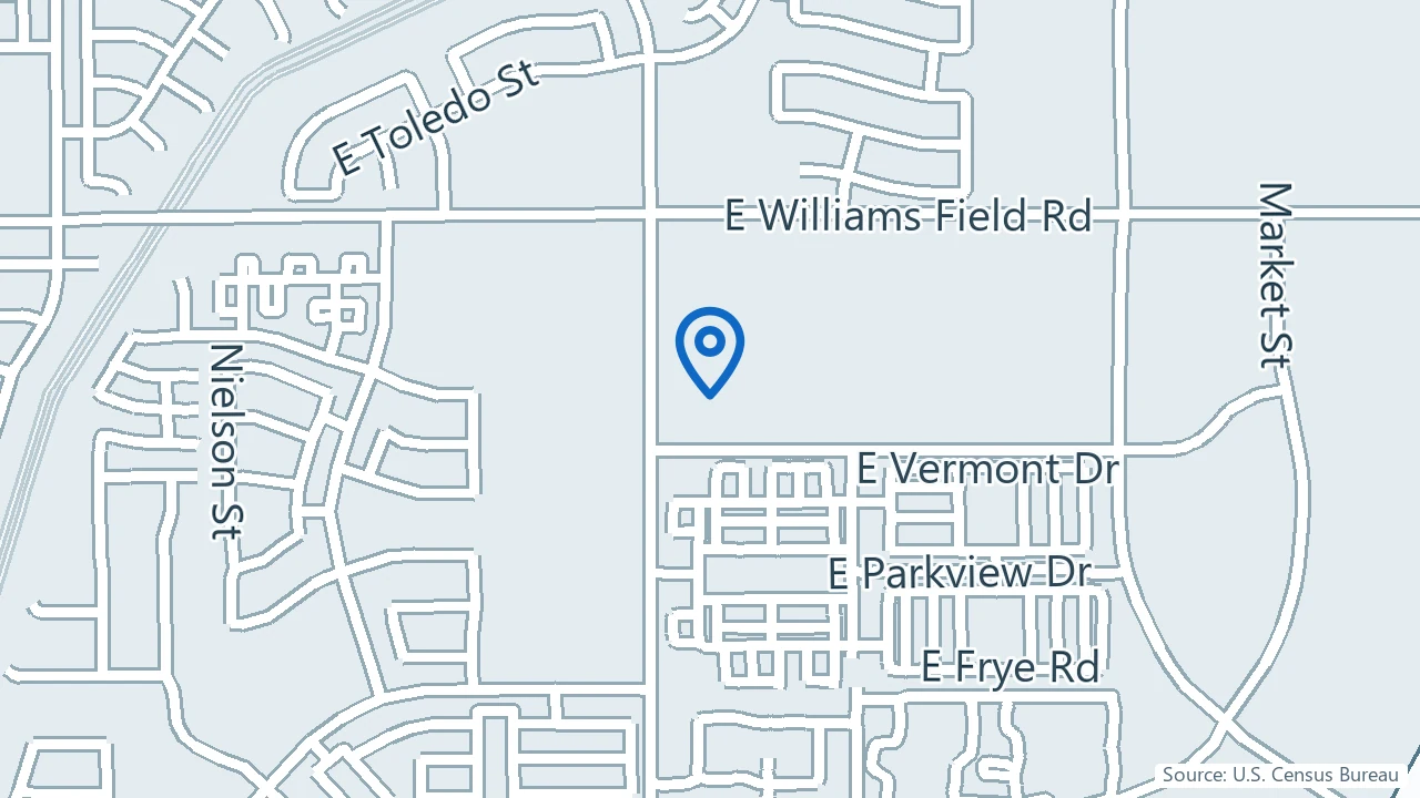 Map showing Infinite Healing and Wellness in Gilbert, Arizona