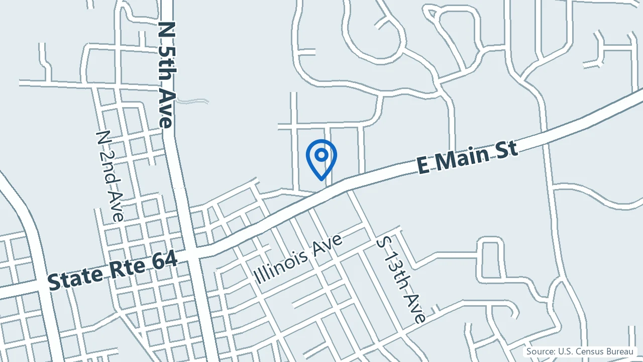 Map showing Advanced Practice Medical Group in St. Charles, Illinois