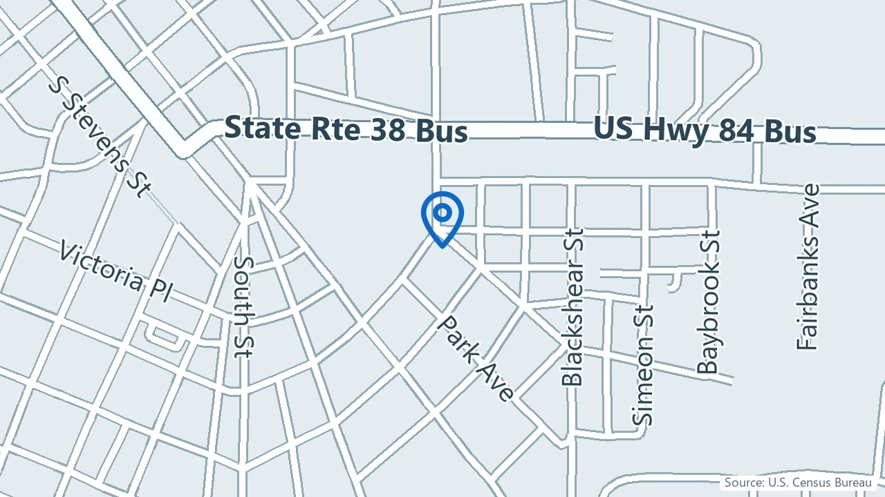 Map showing Thomasville Ketamine Clinic in Thomasville, Georgia
