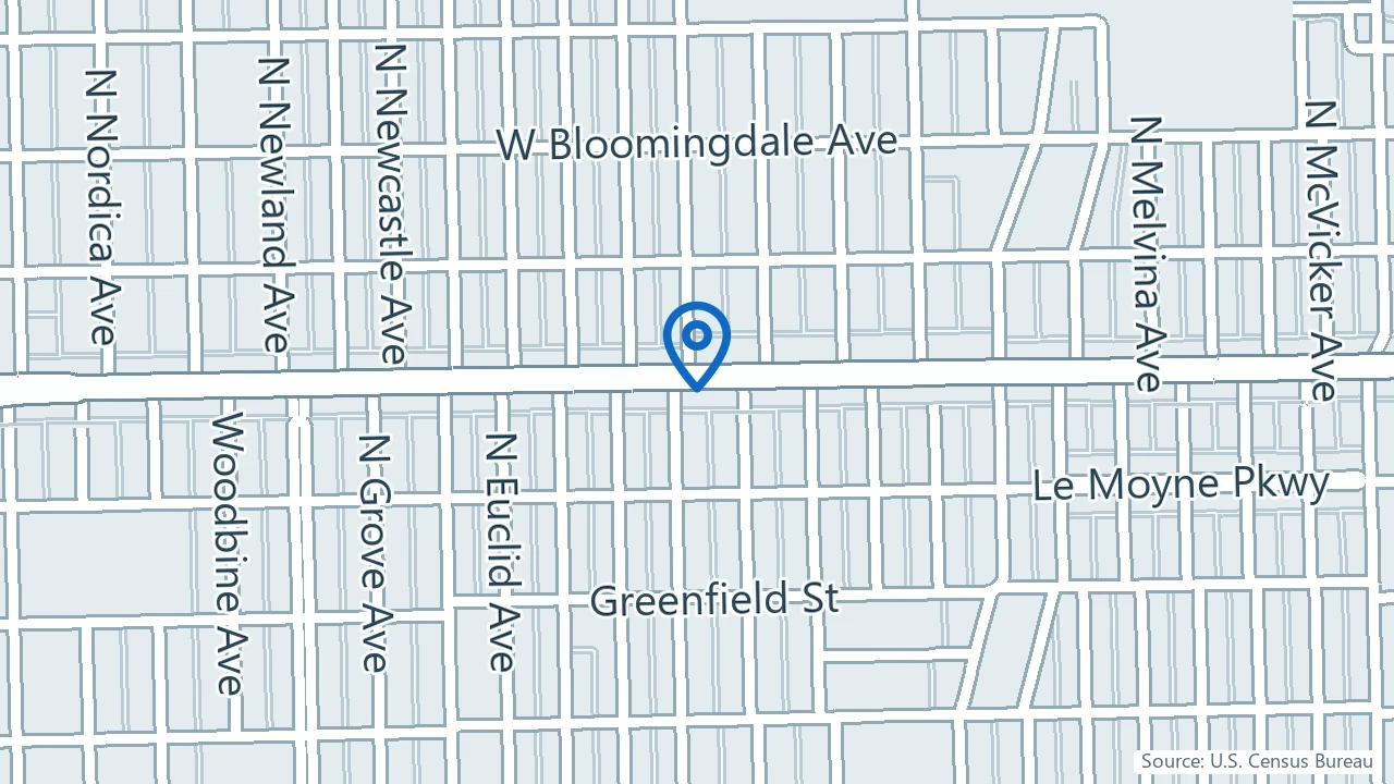 Map showing Progressive Psychiatry in Oak Park, Illinois