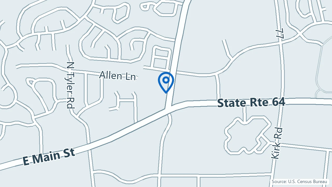 Map showing Our Medical Center LLC in St. Charles, Illinois