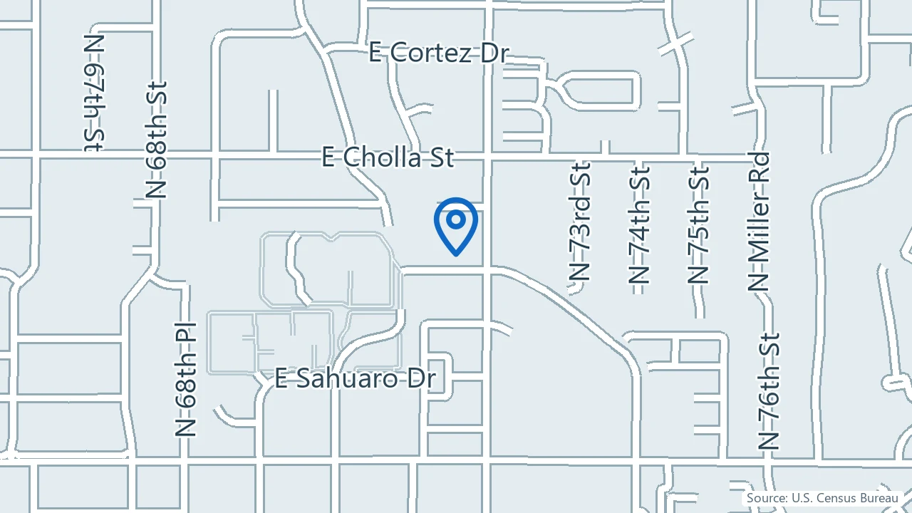 Map showing Clear Mind Treatment in Scottsdale, Arizona