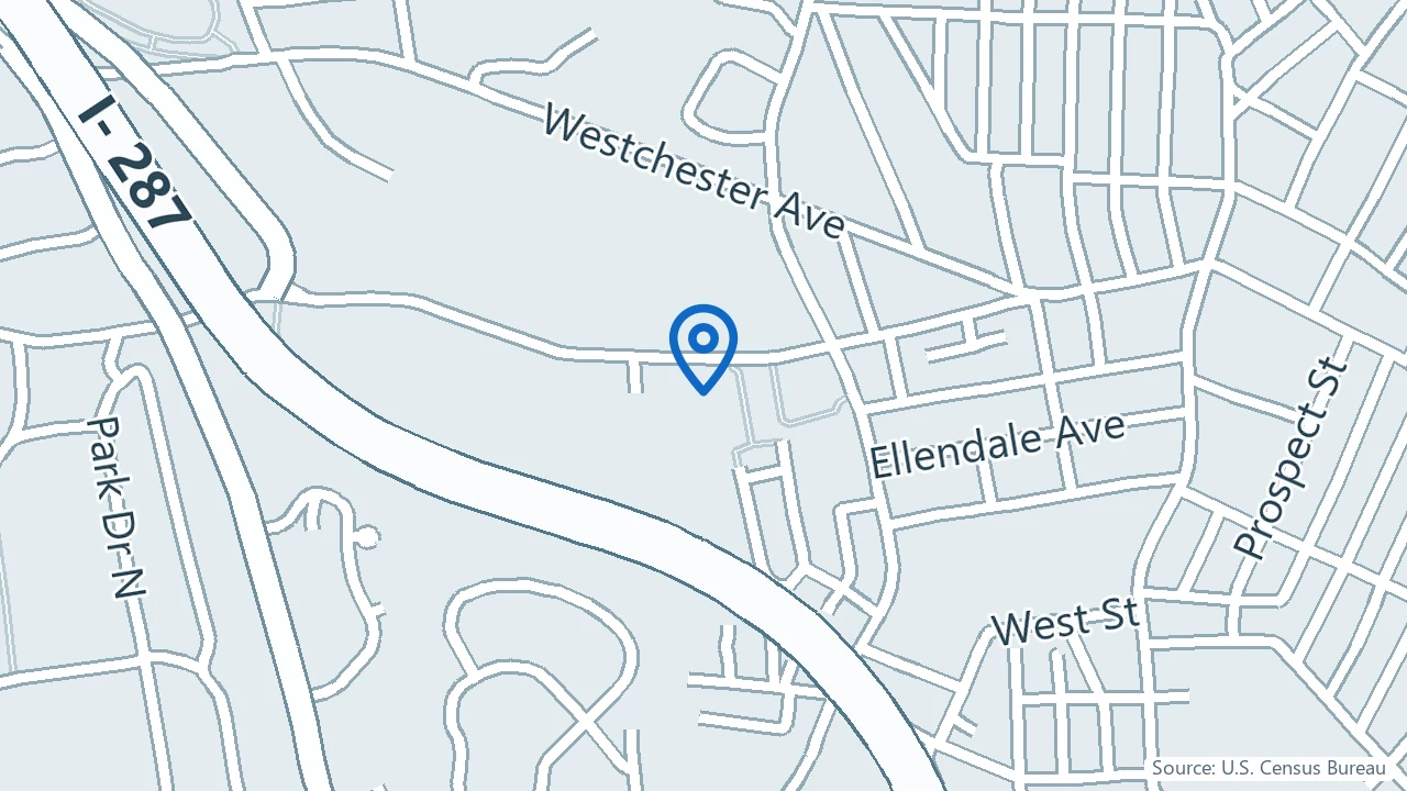Map showing Chester Neurology in Rye Brook, New York