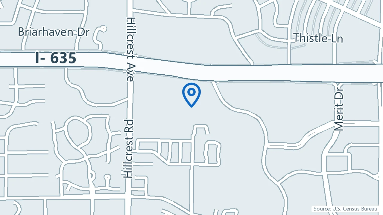 Map showing Texas Ketamine Specialists in Dallas, Texas