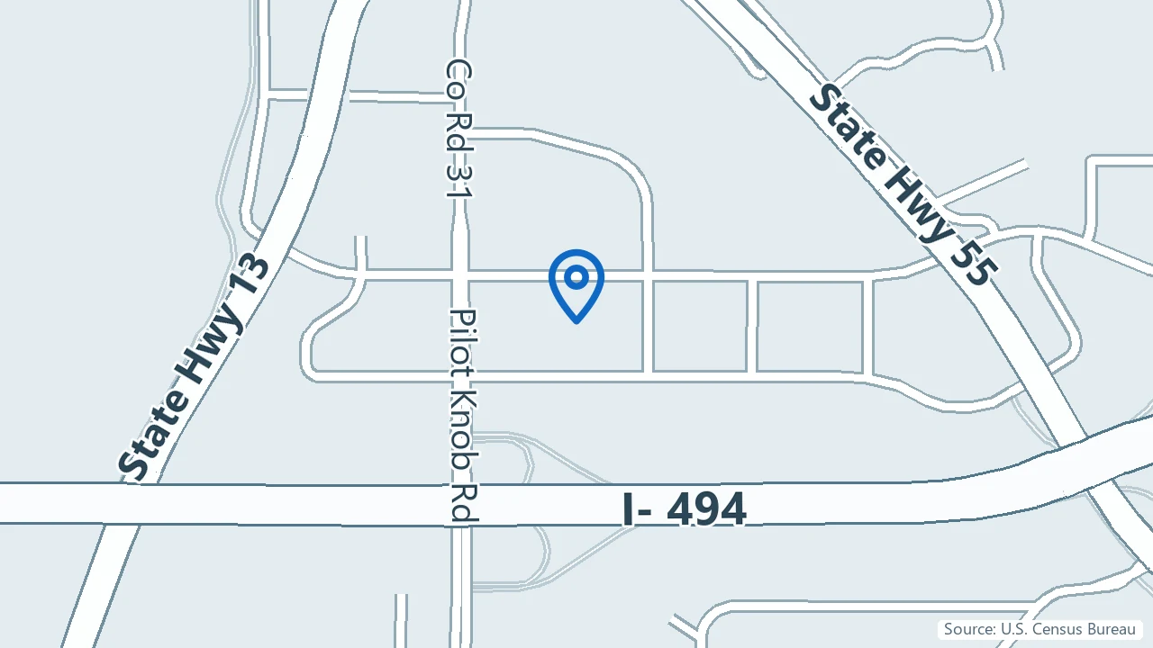 Map showing INTERO Psychedelic Therapy in Mendota Heights, Minnesota