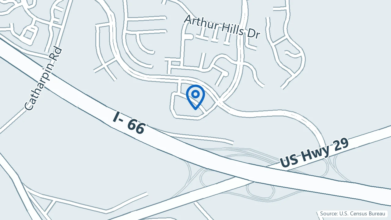 Map showing Conquest Health in Gainesville, Virginia