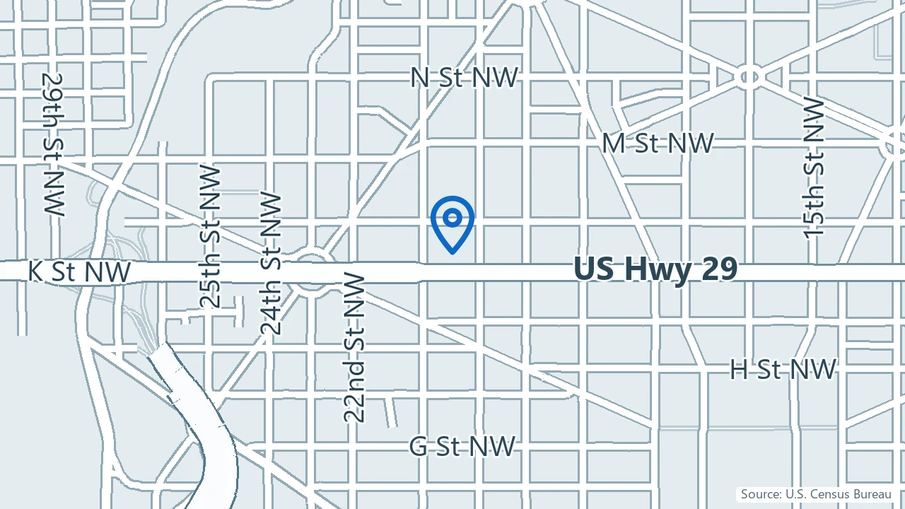 Map showing International Spine, Pain & Performance Center in Washington, District of Columbia