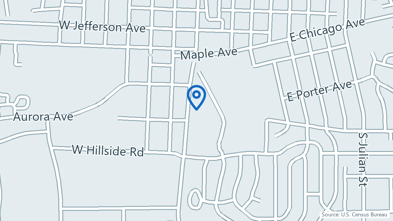 Map showing Golden Hour Wellness in Naperville, Illinois