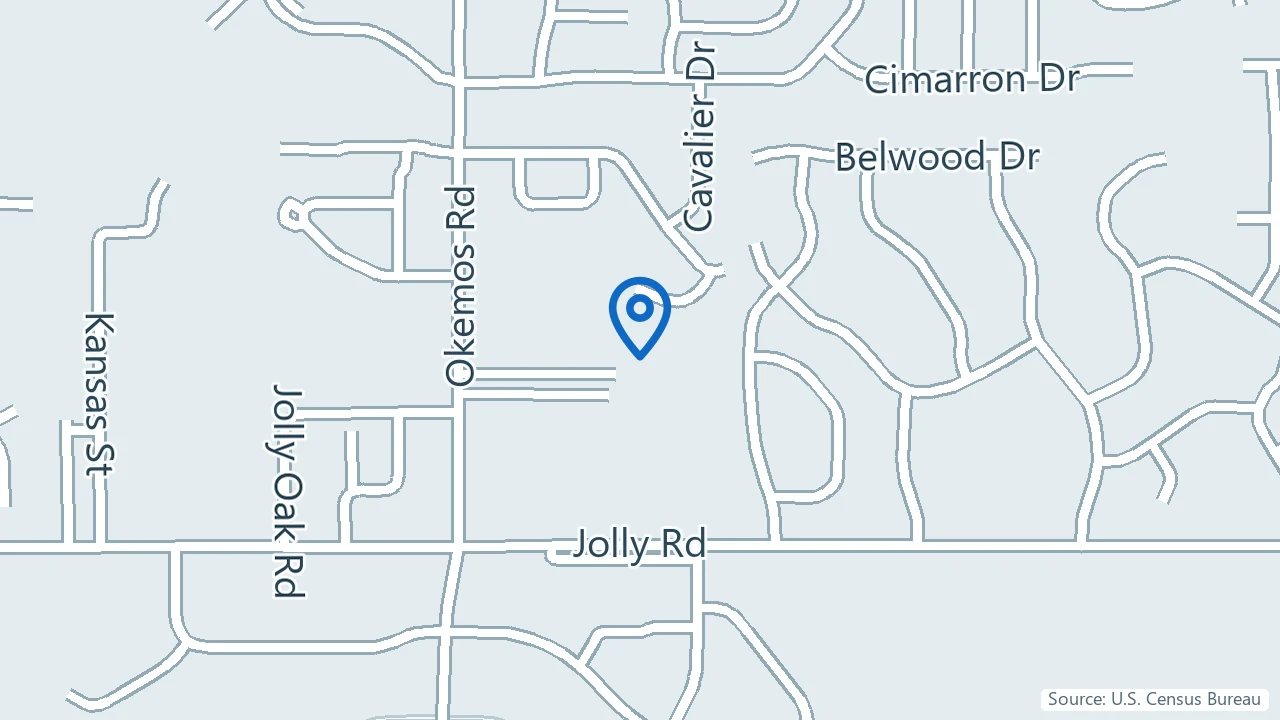 Map showing Healthy Minds in Okemos, Michigan