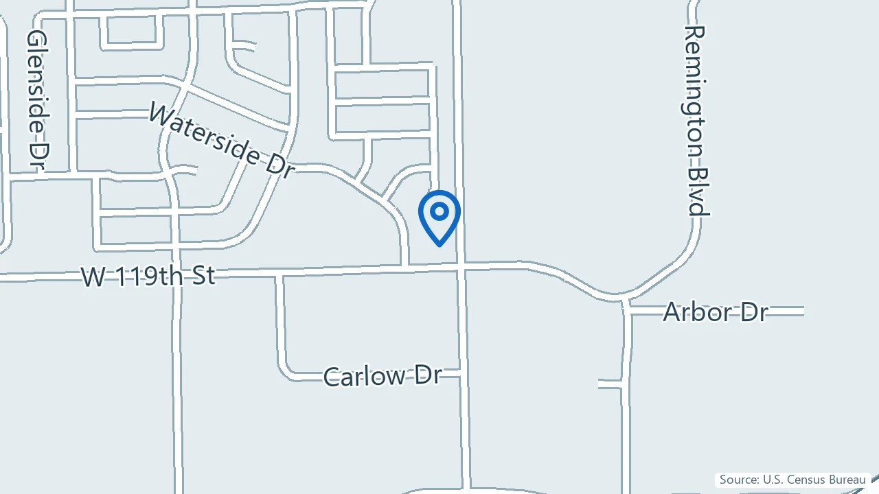 Map showing Gianan Health in Bolingbrook, Illinois