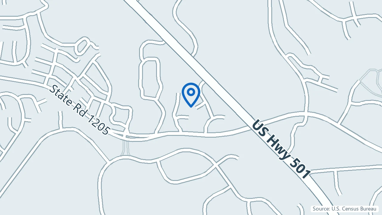 Map showing Sandhills Best Care in Pinehurst, North Carolina