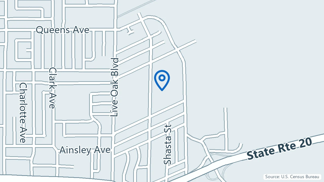 Map showing Eagle View Psychiatry in Yuba City, California