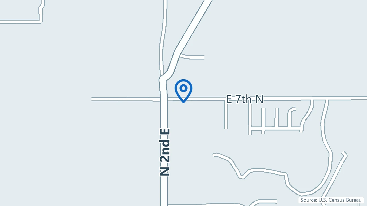 Map showing Ascend Mental Health Center in Rexburg, Idaho