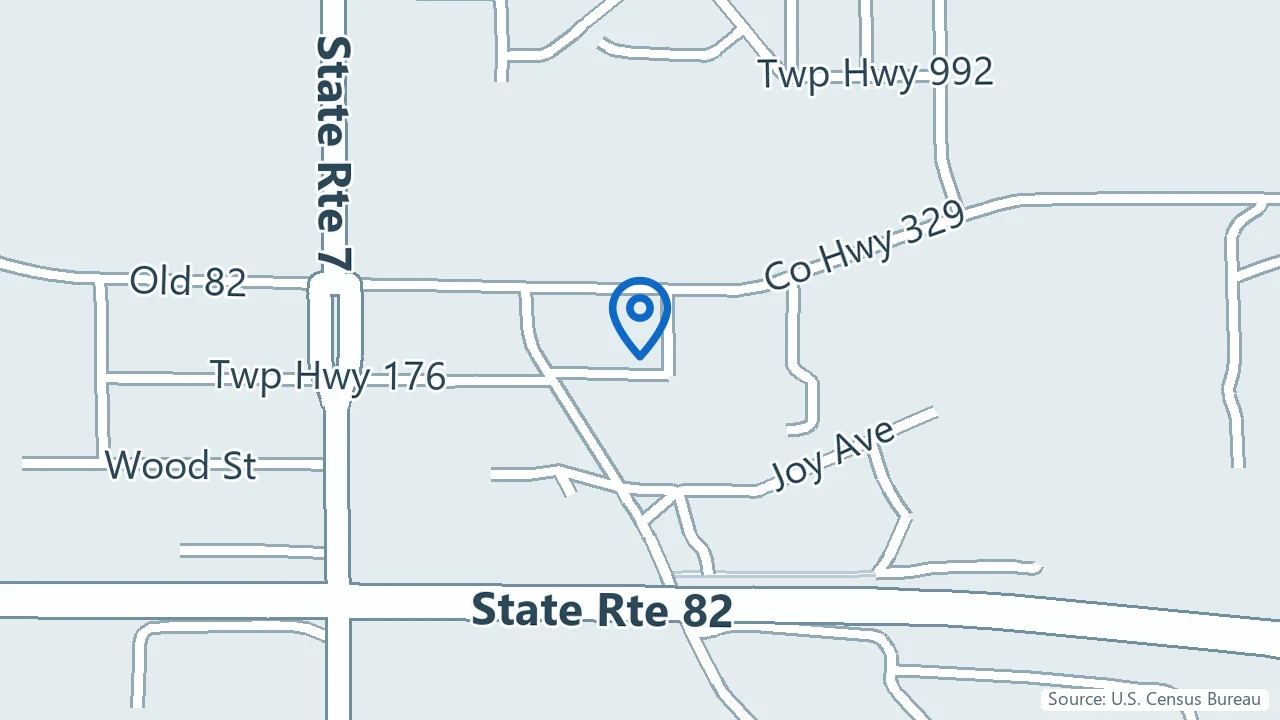 Map showing Trinity Recovery Health and Wellness in Brookfield Township, Ohio