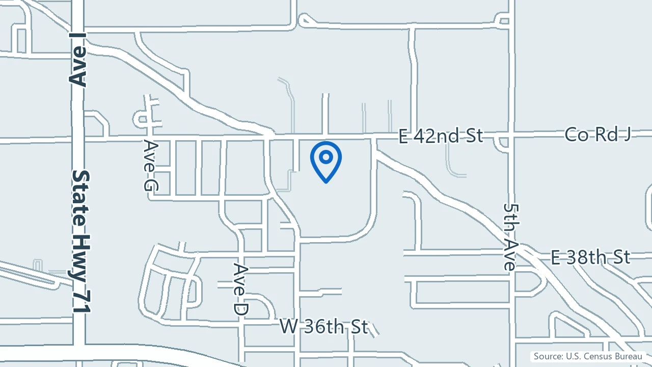 Map showing Regional West Physicians Clinic in Scottsbluff, Nebraska