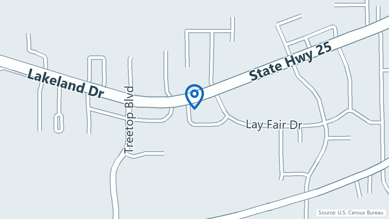 Map showing Pathway Healthcare in Flowood, Mississippi