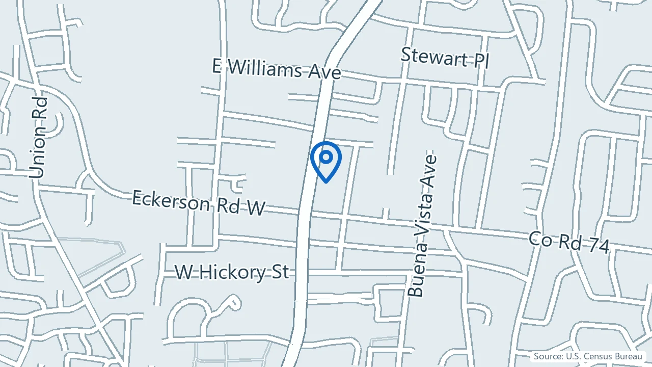 Map showing Zephyr Medical in Spring Valley, New York