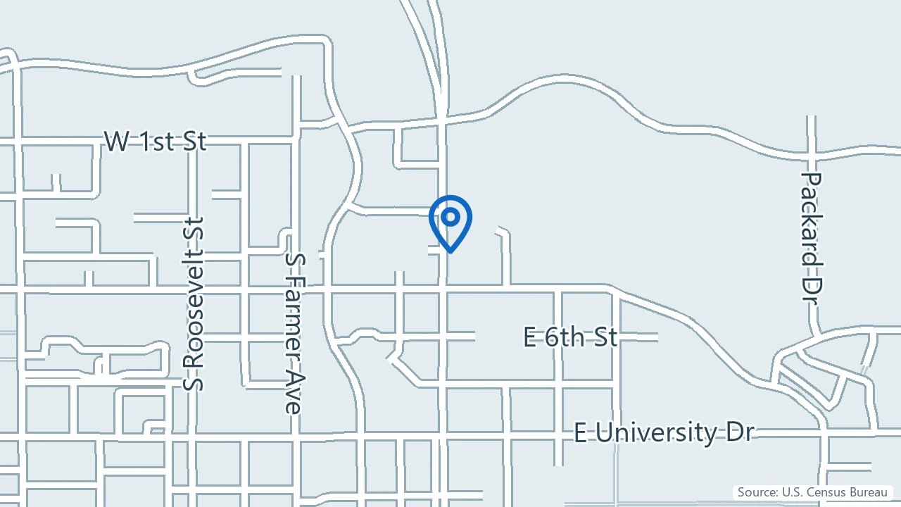 Map showing Method Ketamine Therapy in Tempe, Arizona