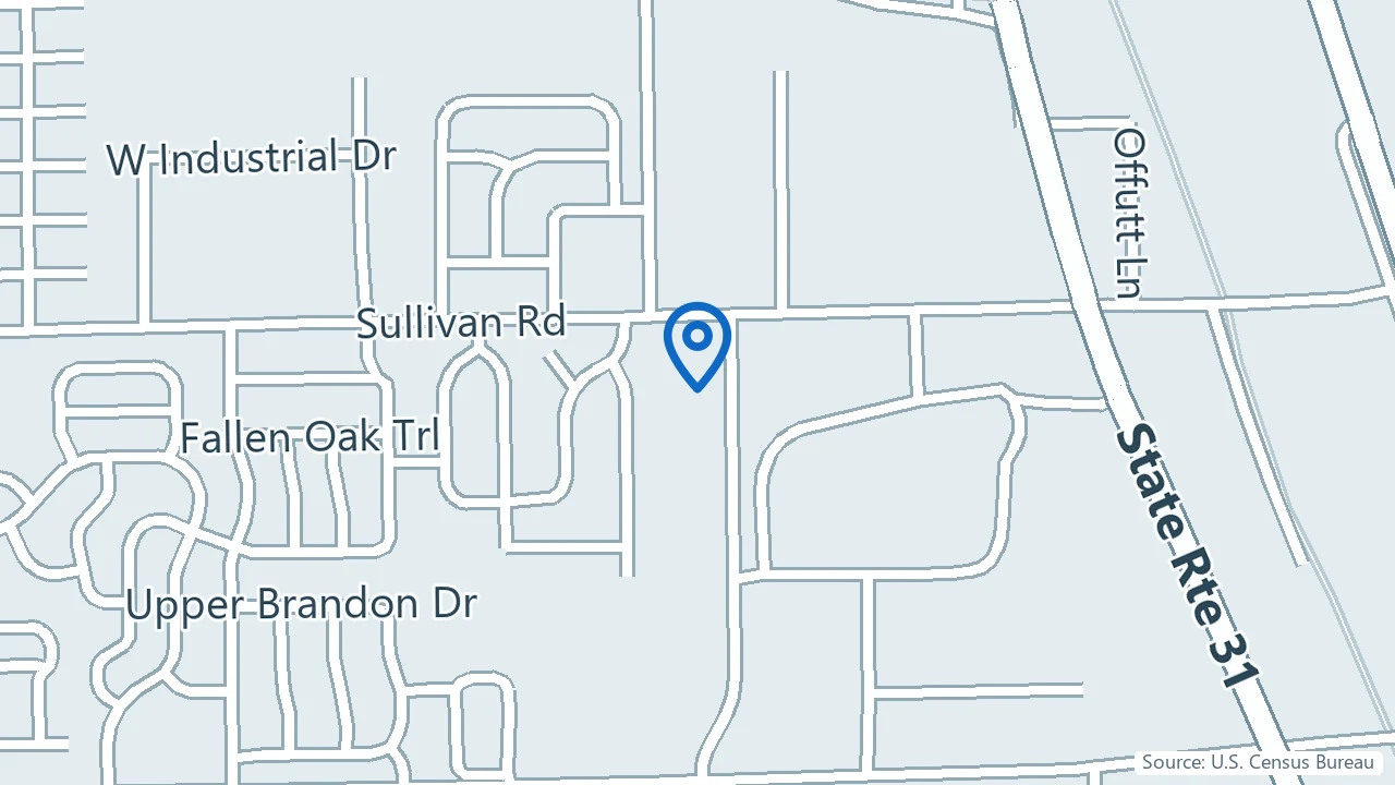 Map showing Glaser & Randhawa Mental Health Group in Aurora, Illinois
