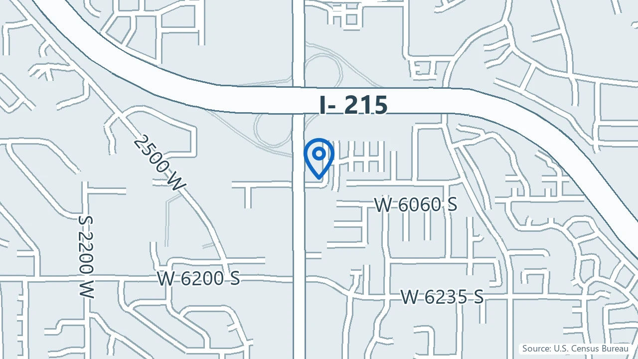 Map showing Bridgeway Integrated Healthcare Services in Taylorsville, Utah