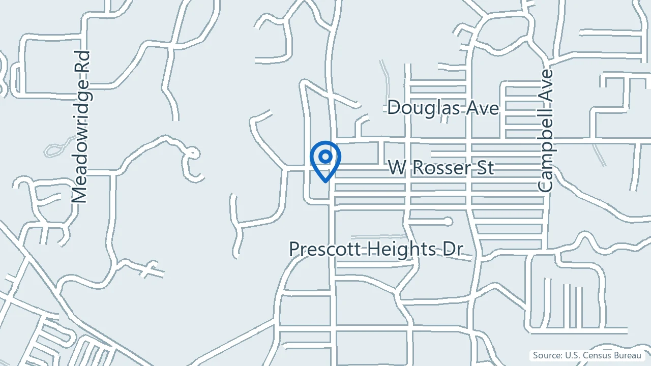 Map showing Psychiatric Services of Prescott in Prescott, Arizona