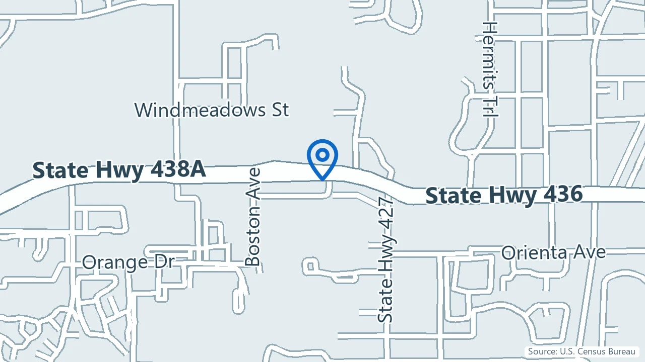 Map showing Ketamine Health Centers in Altamonte Springs, Florida