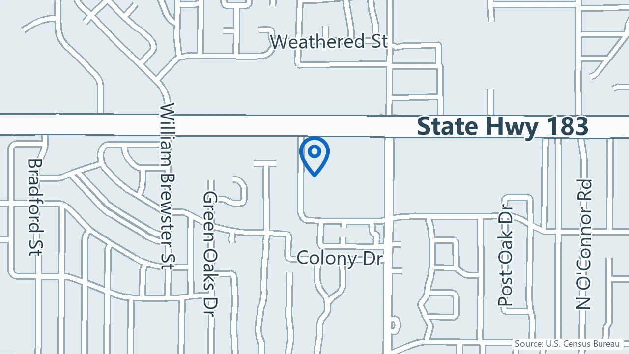 Map showing Heading Health in Irving, Texas