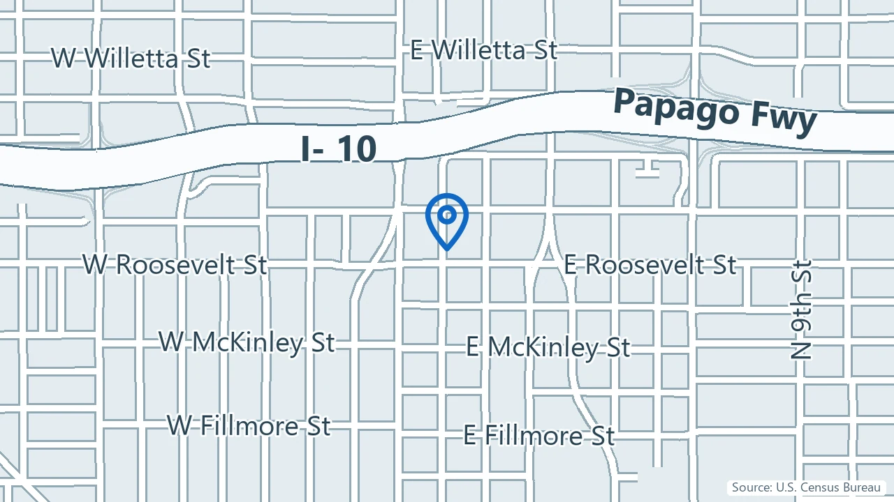 Map showing Resilient Health in Phoenix, Arizona