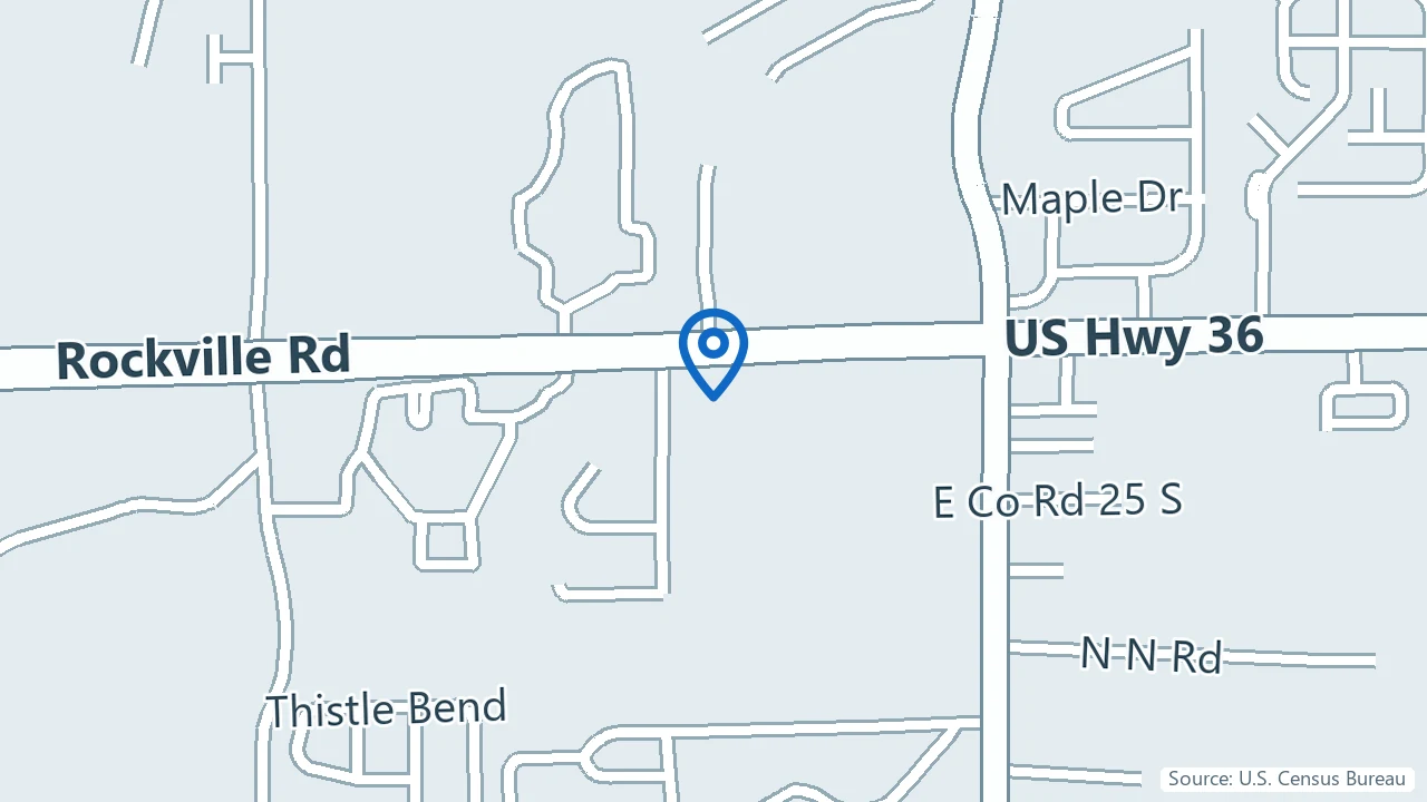Map showing Accentus Mental Health in Avon, Indiana