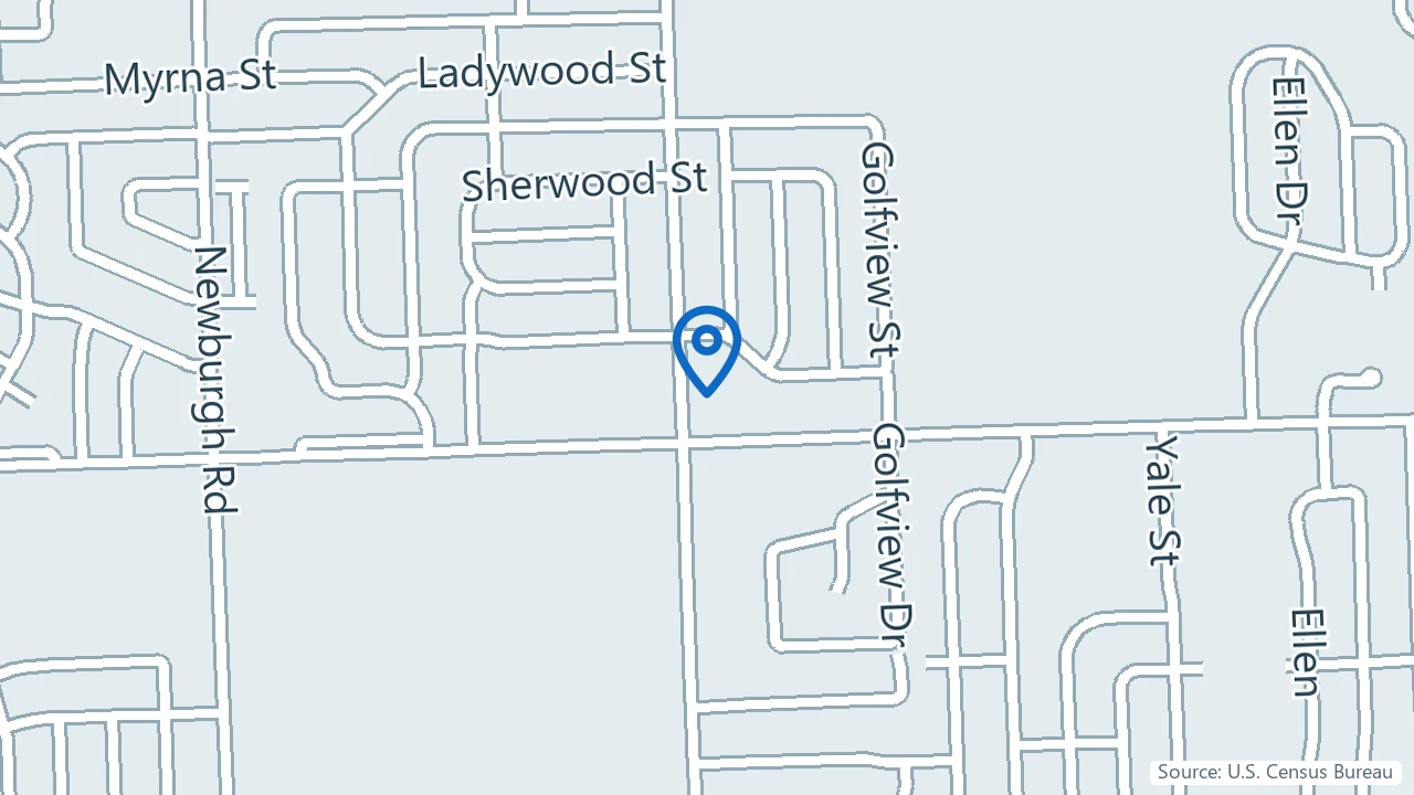 Map showing Michigan Behavioral Medicine in Livonia, Michigan