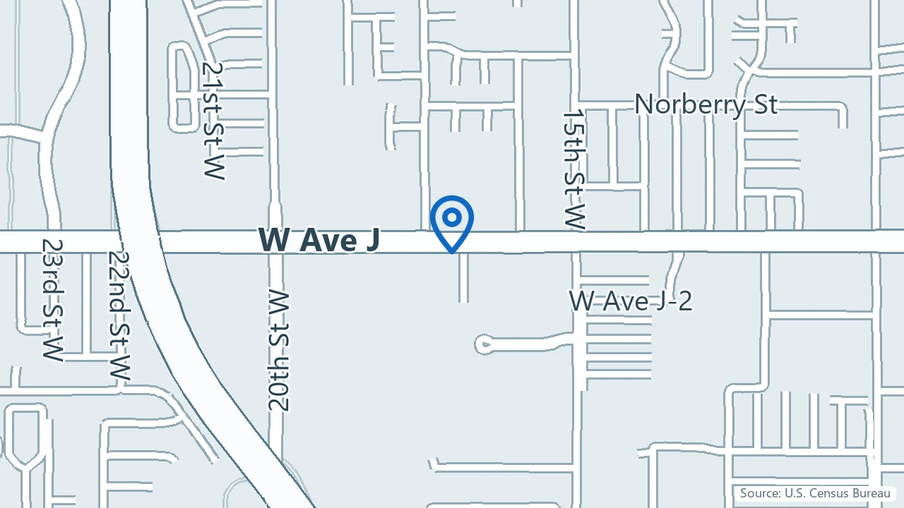 Map showing Inland Psychiatric Medical Group in Lancaster, California