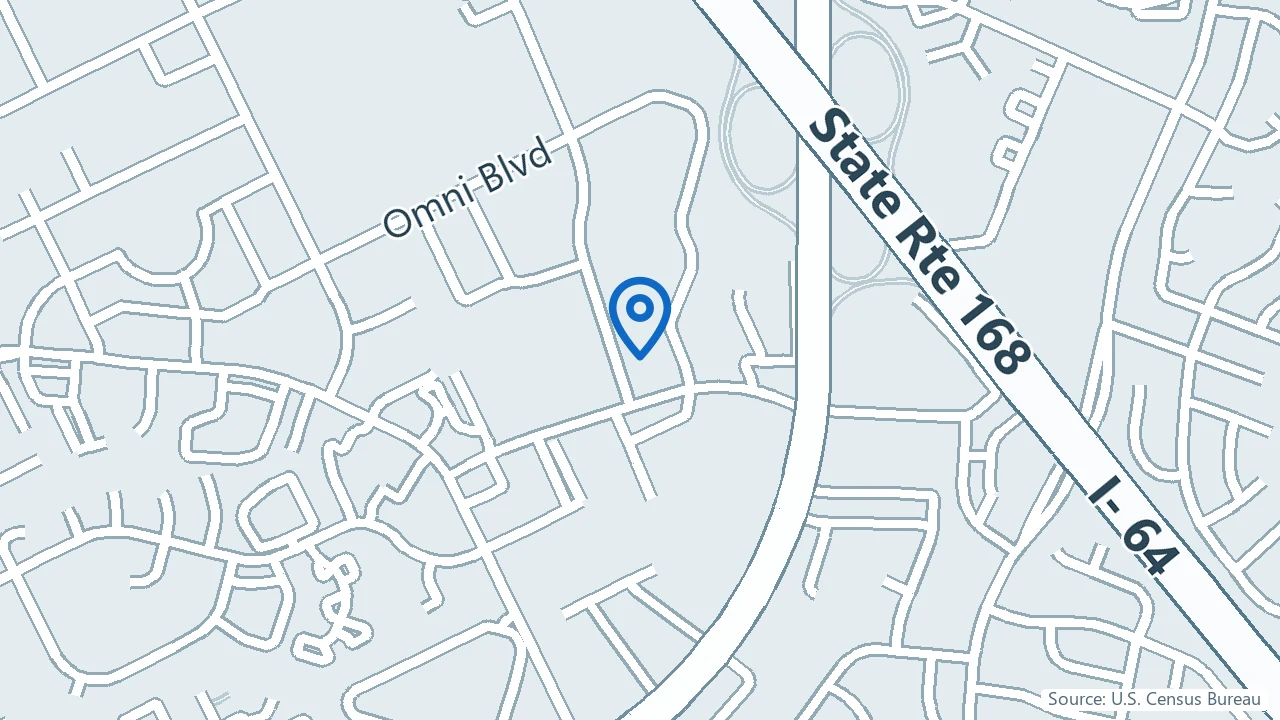 Map showing Coastal Medical & Psychiatric Services in Newport News, Virginia