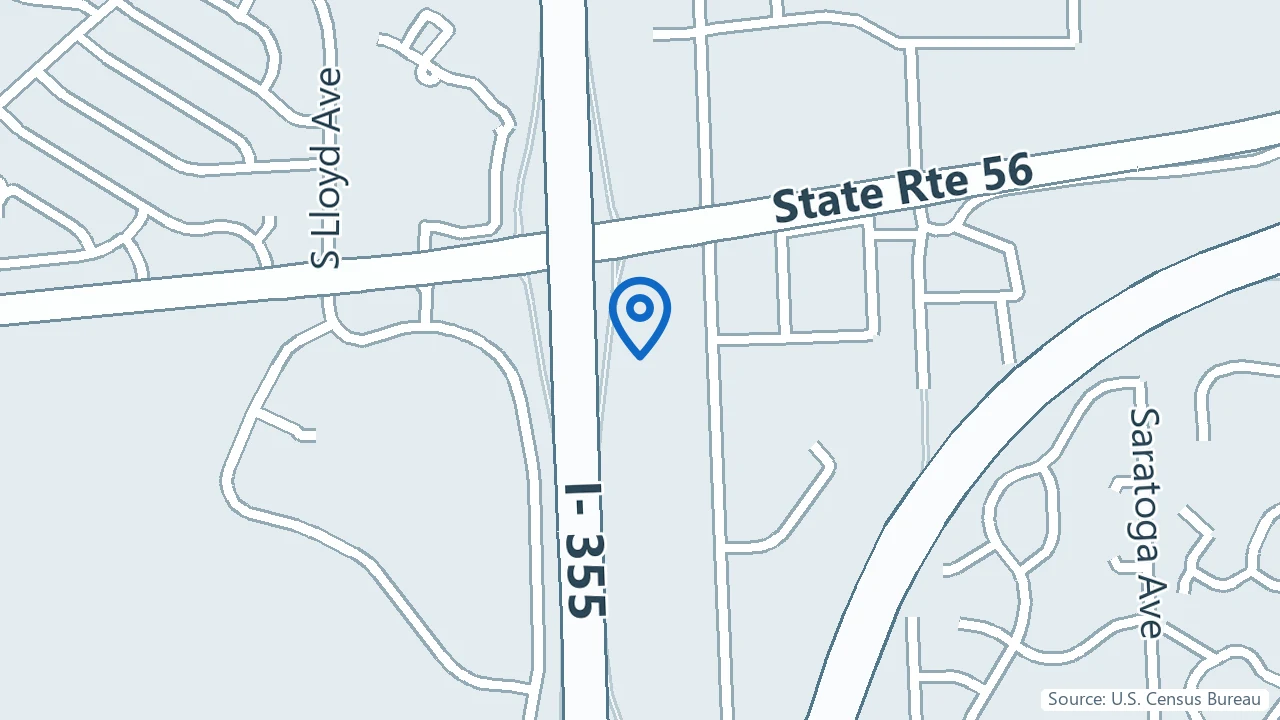 Map showing Ayafusion Wellness Clinic in Downers Grove, Illinois